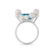 Deco Splash Ring with pearl jackets