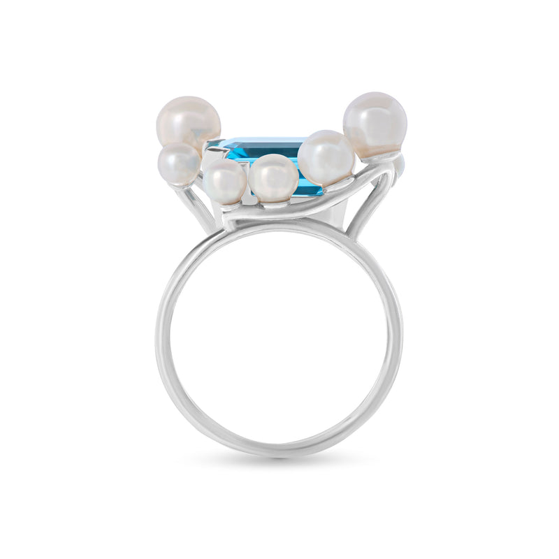 Deco Splash Ring with pearl jackets