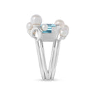 Deco Splash Ring with pearl jackets
