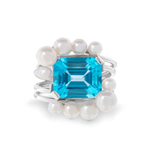 Deco Splash Ring with pearl jackets