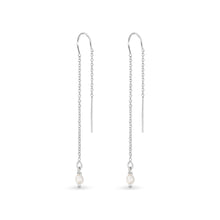 Threader earrings with pearl