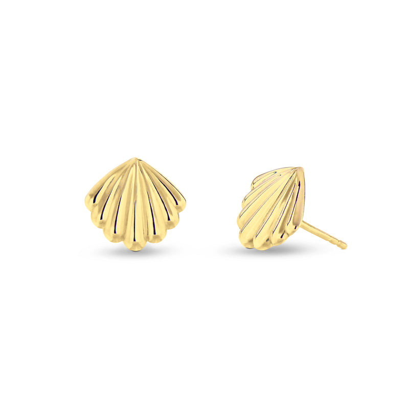 Scallop Studs Gold